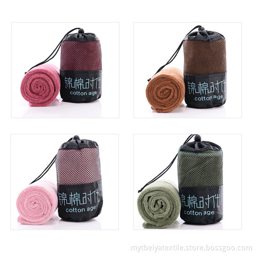 Cheap Mesh Bag Wholesale Microfiber Printed Sport Towel
